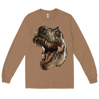 Toasted Coconut Tyrannosaurus T Rex Face Long Sleeve Tee - LillyAllenDesigns
