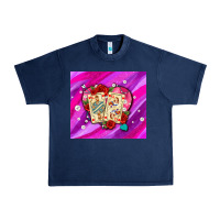 Navy valentines day playing cards and pearl watercolor Urban Heavy Tee - AdoDesignShop