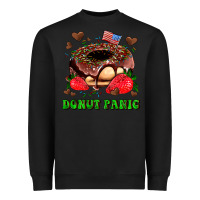 Black donut panic Heavyweight Sweatshirt - AdoDesignShop