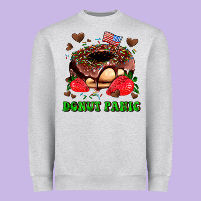 Donut Panic Heavyweight Sweatshirt Designed By Adodesignshop