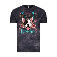 Cloud Black life is better with a frenchie Vintage Tee - Jasminsmagicworld