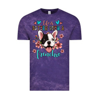Cloud Purple life is better with a frenchie Vintage Tee - Jasminsmagicworld