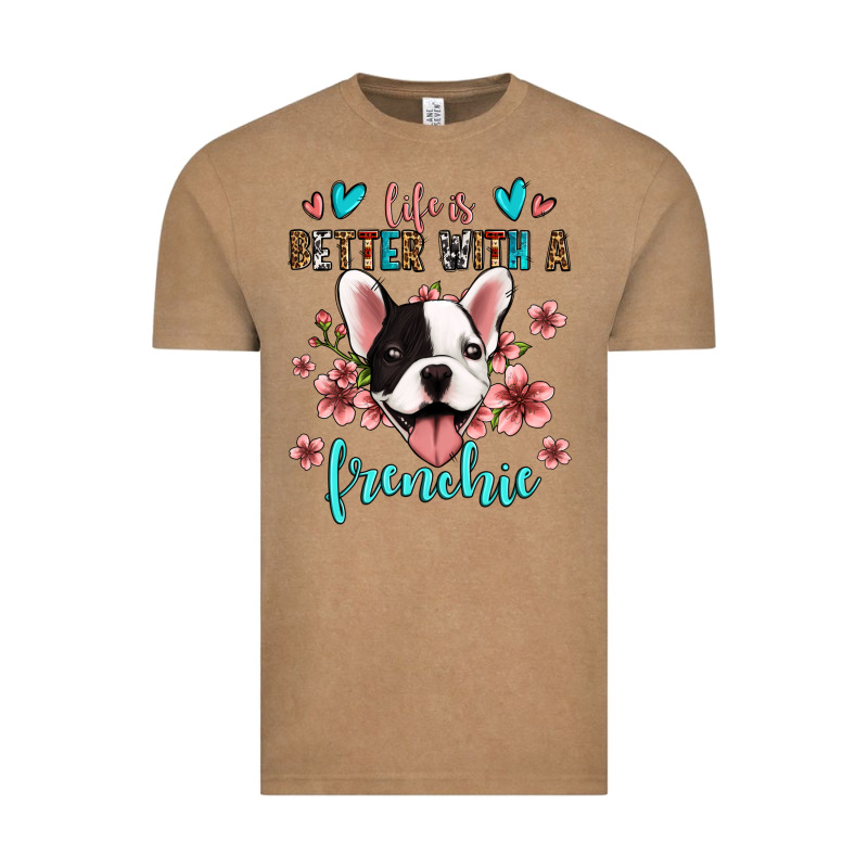 Life Is Better With A Frenchie Vintage Tee by Jasminsmagicworld | Teevron
