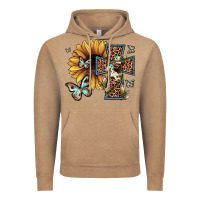 Leopard Cross Sunflower Butterfly Vintage Hoodie | Teevron