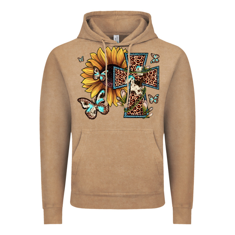 Leopard Cross Sunflower Butterfly Vintage Hoodie by JahusDesignShop | Teevron