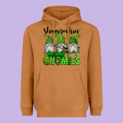 Shamrockin' With My Gnomies St Patrick's Day Heavyweight Hoodie Designed By Jasminsmagicworld