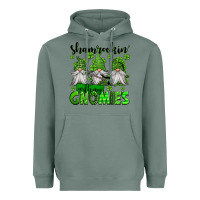 Sage shamrockin' with my gnomies st patrick's day Heavyweight Hoodie - Jasminsmagicworld