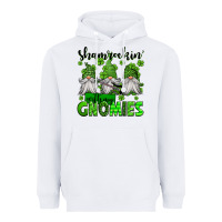 White shamrockin' with my gnomies st patrick's day Heavyweight Hoodie - Jasminsmagicworld