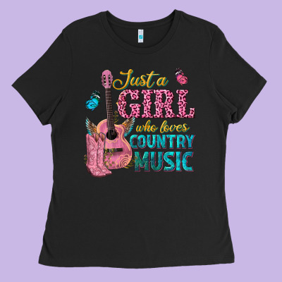 Ladies Tee just a girl who loves country music