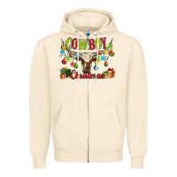 Sandshell cowboy christmas Zipper Hoodie - MaliasSmallBusiness