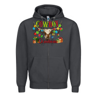 Smoke cowboy christmas Zipper Hoodie - MaliasSmallBusiness
