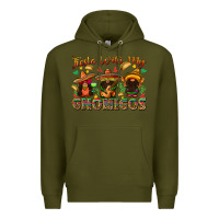 Army Green fiesta with my gnomigos Premium Hoodie - texasbilliewilder
