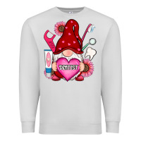 Dove Grey valentines day dentist gnome Premium Sweatshirt - RanaPortraitStore
