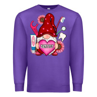 Purple valentines day dentist gnome Premium Sweatshirt - RanaPortraitStore