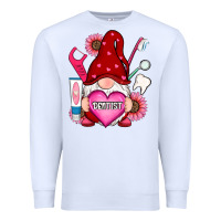 White valentines day dentist gnome Premium Sweatshirt - RanaPortraitStore