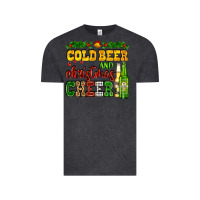 Vintage Black cold beer and christmas cheer with beer bottles Vintage Tee - AdoDesignShop