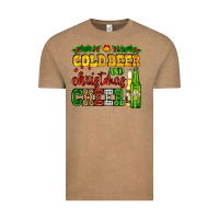 Vintage Coffee cold beer and christmas cheer with beer bottles Vintage Tee - AdoDesignShop
