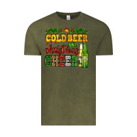 Vintage Olive cold beer and christmas cheer with beer bottles Vintage Tee - AdoDesignShop