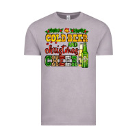 Cold Beer And Christmas Cheer With Beer Bottles Vintage Tee | Teevron