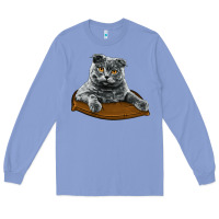 Colony Blue Scottish Fold Long Sleeve Tee - LillyAllenDesigns