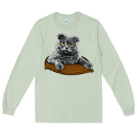 Matcha Scottish Fold Long Sleeve Tee - LillyAllenDesigns