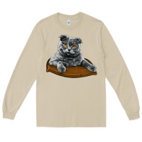 Mushroom Scottish Fold Long Sleeve Tee - LillyAllenDesigns