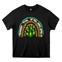 Black western cactus rainbow Heavy Core Tee - Zillion Design Studio