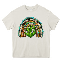 Cream western cactus rainbow Heavy Core Tee - Zillion Design Studio