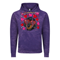 Cloud Purple valentine's day  dachshund puppy Vintage Hoodie - RanaPortraitStore