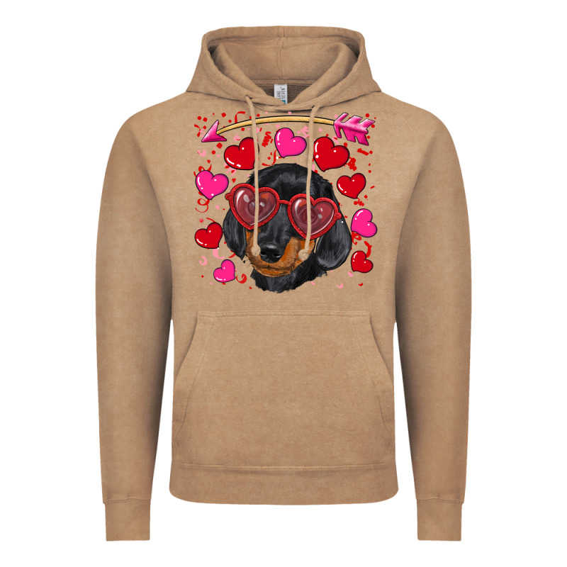Valentine's Day  Dachshund Puppy Vintage Hoodie by RanaPortraitStore | Teevron