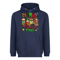 Navy merry Christmas y'all gnome coffee Heavyweight Hoodie - Jasminsmagicworld