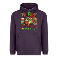 Plum merry Christmas y'all gnome coffee Heavyweight Hoodie - Jasminsmagicworld