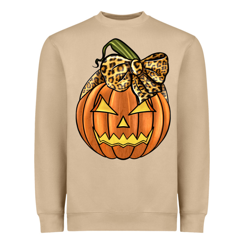 Leopard Ribbon Halloween Pumkin Heavyweight Sweatshirt by JahusDesignShop | Teevron