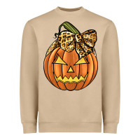 Mushroom Leopard Ribbon Halloween Pumkin Heavyweight Sweatshirt - JahusDesignShop
