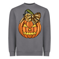 Storm Leopard Ribbon Halloween Pumkin Heavyweight Sweatshirt - JahusDesignShop