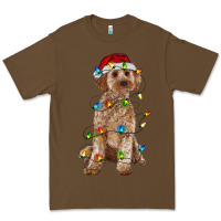 Cockapoo With Christmas Lights Premium Tee | Teevron