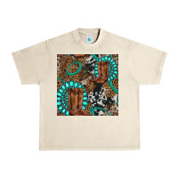 Sandshell cowboy boot and gemstone Urban Heavy Tee - BundleAndBundleShop