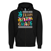 Black team sixth grade Zipper Hoodie - NancyCooperArtShop