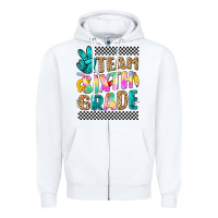 White team sixth grade Zipper Hoodie - NancyCooperArtShop