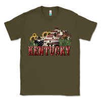 Army Green kentucky Classic Tee - NancyCooperArtShop