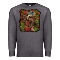 Charcoal Heather valentines day cowboy cactus rose Premium Sweatshirt - RanaPortraitStore