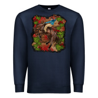 Navy valentines day cowboy cactus rose Premium Sweatshirt - RanaPortraitStore
