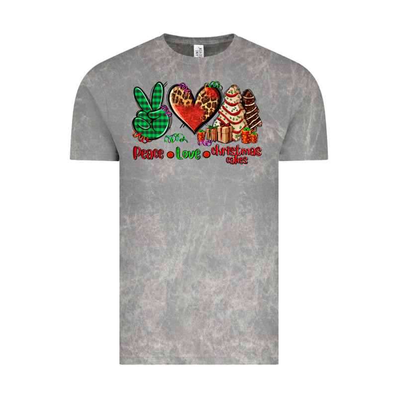 Peace Love Christmas Cakes Vintage Tee by AdoDesignShop | Teevron