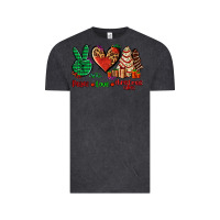 Vintage Black peace love Christmas cakes Vintage Tee - AdoDesignShop