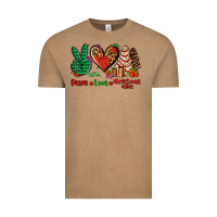 Vintage Coffee peace love Christmas cakes Vintage Tee - AdoDesignShop