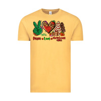 Vintage Mustard peace love Christmas cakes Vintage Tee - AdoDesignShop