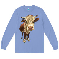 Colony Blue Hereford Heifer Long Sleeve Tee - LillyAllenDesigns