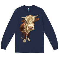 Navy Hereford Heifer Long Sleeve Tee - LillyAllenDesigns