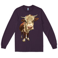 Plum Hereford Heifer Long Sleeve Tee - LillyAllenDesigns