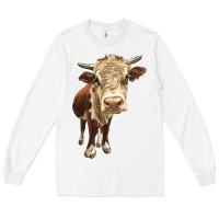 White Hereford Heifer Long Sleeve Tee - LillyAllenDesigns